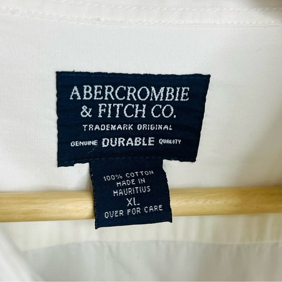 Abercrombie & Fitch White Durable Button Down Shirt XL - Picture 4 of 5